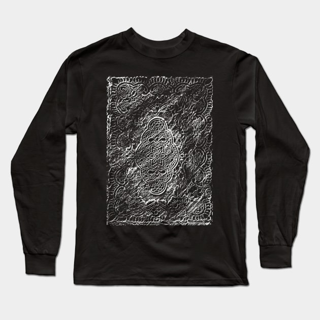 Black Flowerlace Long Sleeve T-Shirt by zeljkica